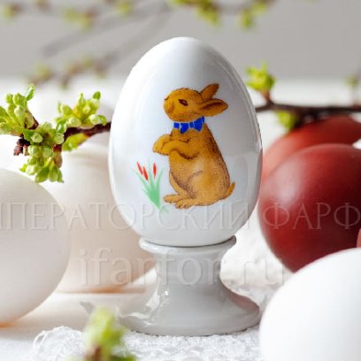 Яйцо пасхальное на подставке Солнечный заинька Нева