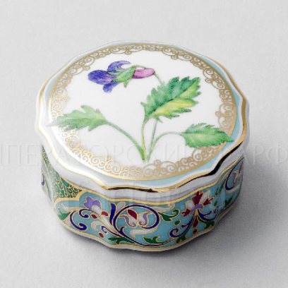Шкатулка малая «Цветы и ягоды России. Фиалка надрезанная»