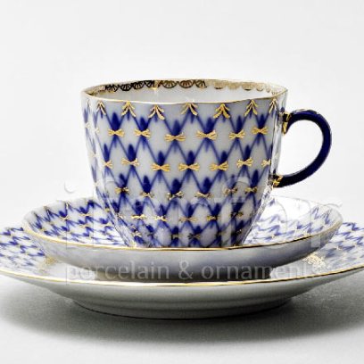 Комплект трехпредметный Кобальтовая сетка 1/3 Тюльпан