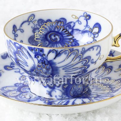 Чашка с блюдцем чайная «Поющий сад» 1/2