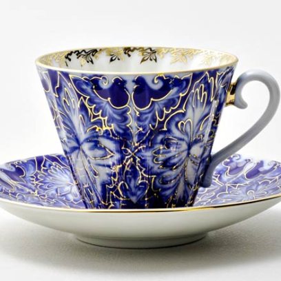 Чашка с блюдцем чайная «Тетерева» 1/2