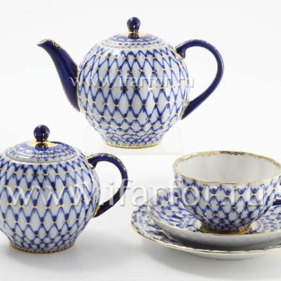 Сервиз чайный «Кобальтовая сетка» 6/20