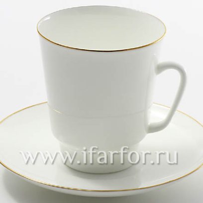 Чашка с блюдцем «Золотая лента» 1/2