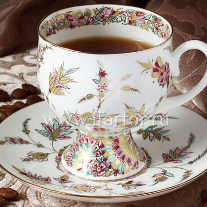Чашка с блюдцем Золотые ветви 1/2 Классическая-2
