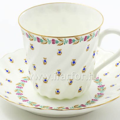 Чашка с блюдцем «Голубые ягодки» 1/2