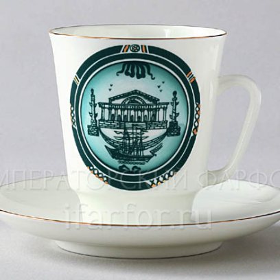 Чашка с блюдцем кофейная «Виды Санкт-Петербурга 3» 1/2