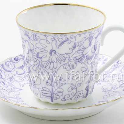 Чашка с блюдцем «Садик» 1/2