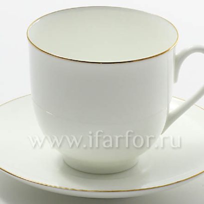 Чашка с блюдцем «Золотая лента» 1/2