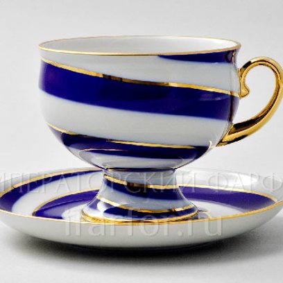 Чашка с блюдцем чайная «Серпантин» 1/2