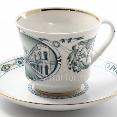 Чашка с блюдцем чайная «Улица зодчего Росси» 1/2