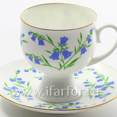 Чашка с блюдцем «Колокольчики» 1/2