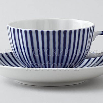 Чашка с блюдцем чайная Французик 1/2 Тюльпан