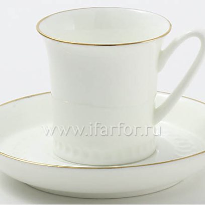 Чашка с блюдцем кофейная «Золотая отводка» 1/2