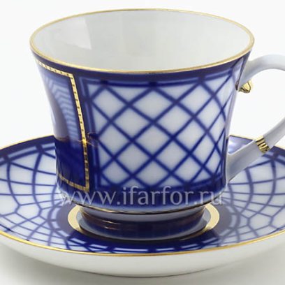 Чашка с блюдцем чайная Эрмитажный мост 1/2 Банкетная