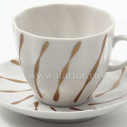 Чашка с блюдцем кофейная «Кокетка» 1/2