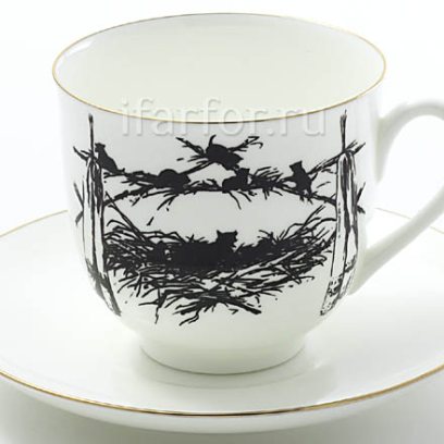Чашка с блюдцем «Силуэты. Котята» 1/2