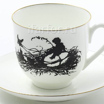 Чашка с блюдцем «Силуэты. Мальчик» 1/2