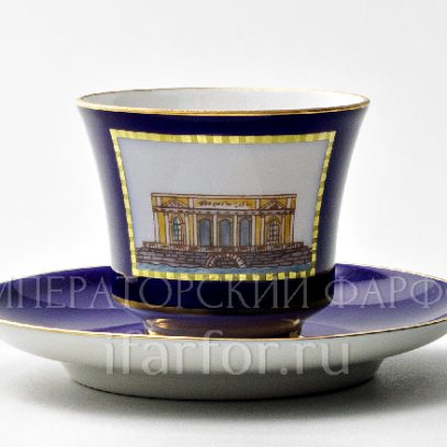 Чашка с блюдцем кофейная «Классика Петербурга-2» 1/2