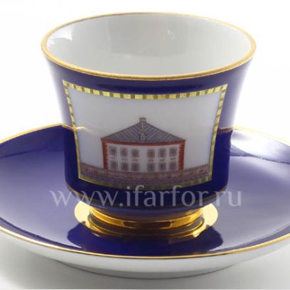 Чашка с блюдцем кофейная «Классика Петербурга 3» 1/2