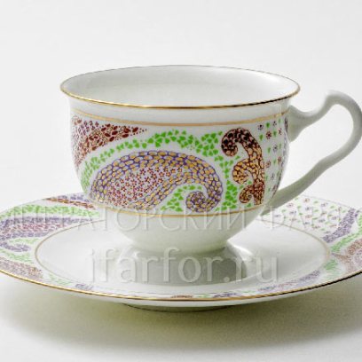 Чашка с блюдцем чайная «Мариенталь фиолетовый» 1/2