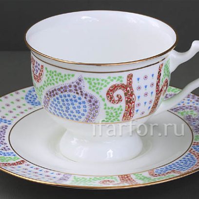 Чашка с блюдцем чайный «Мариенталь голубой» 1/2