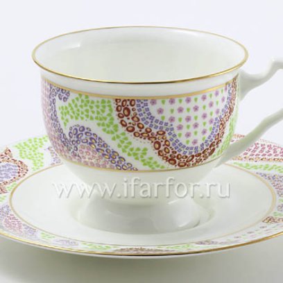 Чашка с блюдцем чайная «Мариенталь розовый» 1/2