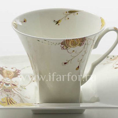 Чашка с блюдцем чайная «Жар-птица» 1/2