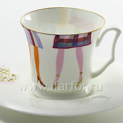 Чашка с блюдцем кофейная «Shopping 3» 1/2