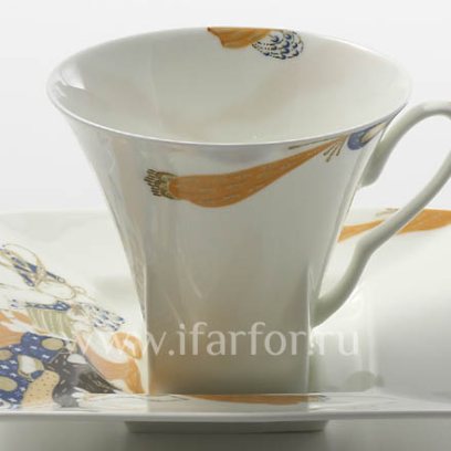 Чашка с блюдцем чайный «Пери» 1/2