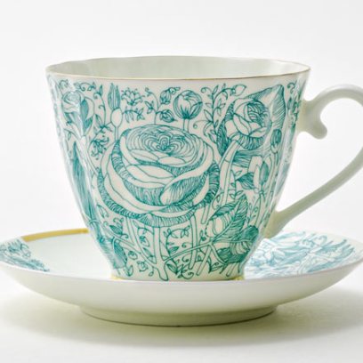 Чашка с блюдцем чайный «Лето Зеленое» 1/2