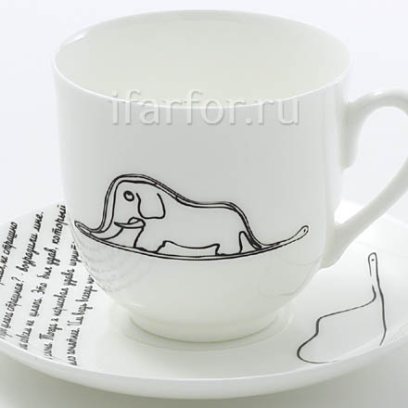 Чашка с блюдцем в подарочной коробке «Слон. Маленький принц» 1/2