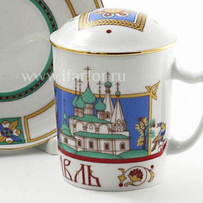 Бокал с блюдцем и крышкой «Ярославль»