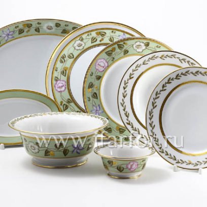 Сервиз столовая «Нефритовый фон» 6/23