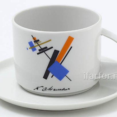 Чашка с блюдцем чайный «Малевич» 1/2