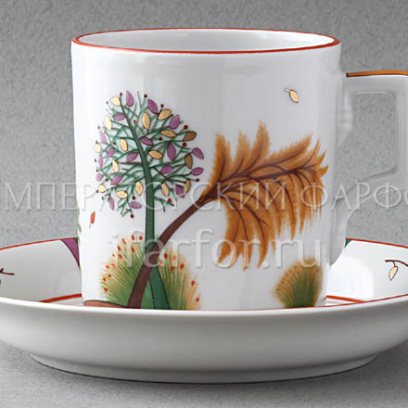 Чашка с блюдцем чайный «Времена года. Осень» 1/2