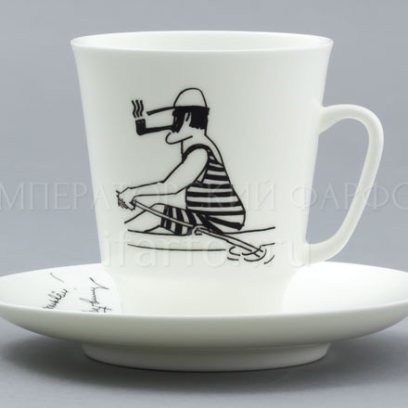 Чашка с блюдцем в подарочной коробке «В лодке» 1/2