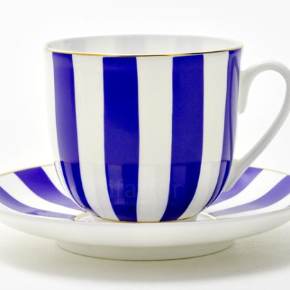 Чашка с блюдцем «Да и нет (кобальт)» 1/2