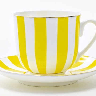 Чашка с блюдцем «Да и нет (желтый)» 1/2
