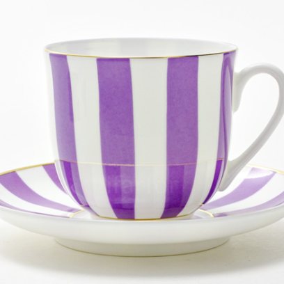 Чашка с блюдцем «Да и нет (фиолетовый)» 1/2