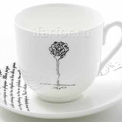 Чашка с блюдцем в подарочной коробке «Роза. Маленький принц» 1/2