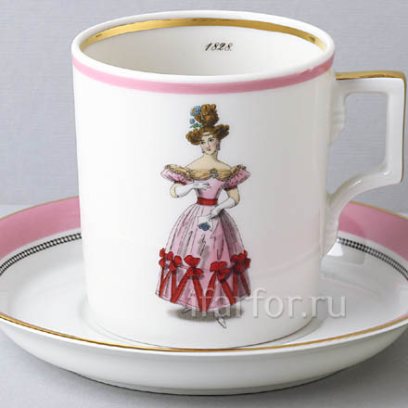 Чашка с блюдцем в подарочной коробке «Modes de Paris 1828» 1/2