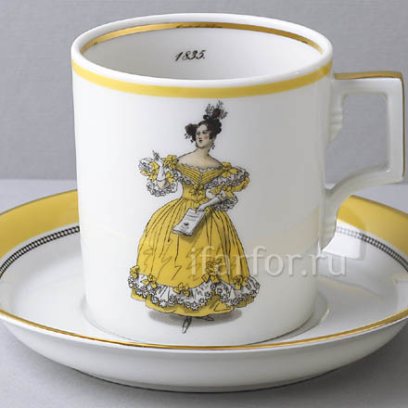 Чашка с блюдцем в подарочной коробке «Modes de Paris 1835» 1/2