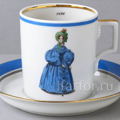 Чашка с блюдцем в подарочной коробке Modes de Paris1836 1/2 Гербовая