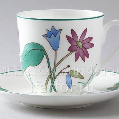 Чашка с блюдцем «Флорентийские цветы. Цветы луговые» 1/2