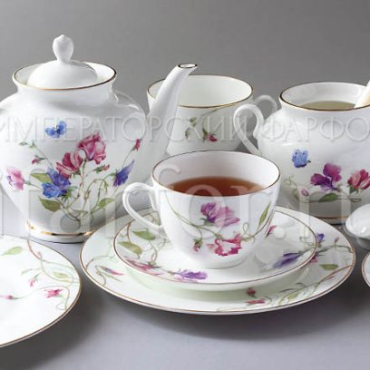 Сервиз чайный «Цветущий горошек» 6/20
