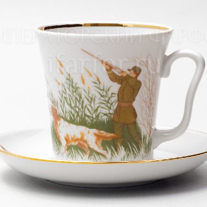 Бокал с блюдцем «Утиная охота»