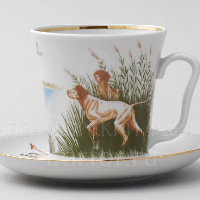 Бокал с блюдцем «Утки пролетели»