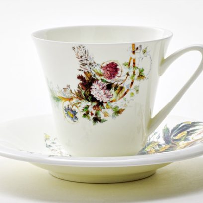 Чашка с блюдцем чайная «Летний сад» 1/2