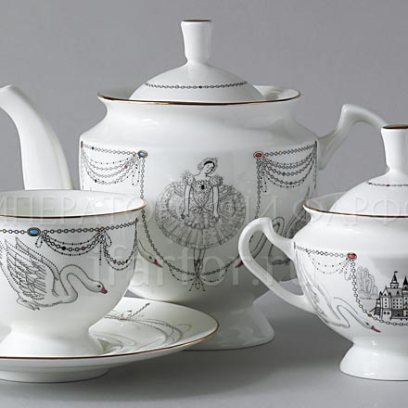 Сервиз чайный «Волшебное лебединое озеро» 6/14