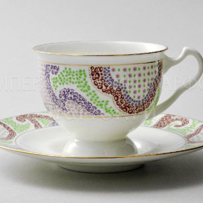 Чашка с блюдцем чайный «Мариенталь розовый» 1/2